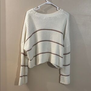 Cozy Cream Striped Sweater